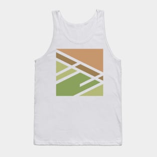 Green brown Minimalist marble modern and cool Tank Top